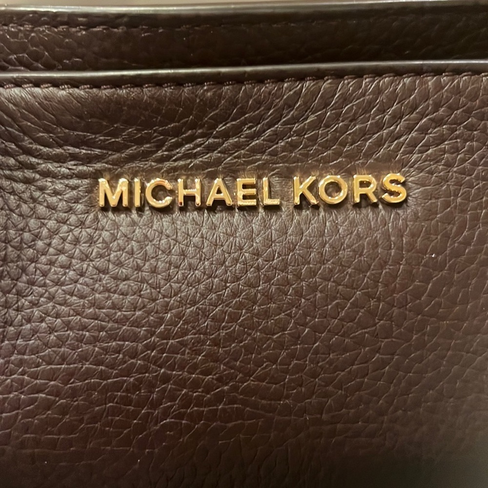NWT Beautiful Michael Kors - Bedford Pocket Pebbled Leather Tote Bag - Picture 3 of 7